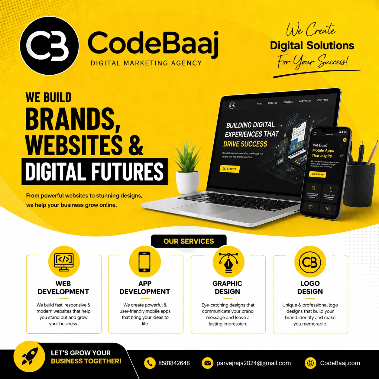 CodeBaaj digital marketing company providing SEO, PPC, social media marketing and website promotion services.