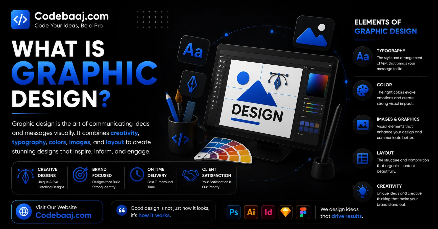 Graphic Design complete guide for beginners and businesses by CodeBaa